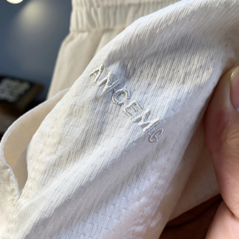 Work shorts for men in summer, thin, cool, breathable, outdoor, loose, elastic, versatile beach pants