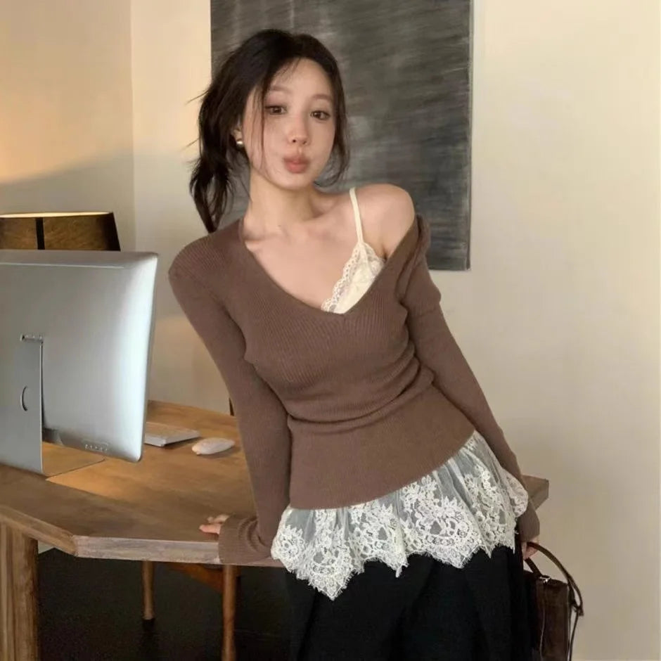 Korean Style Sexy Lace Sleeveless Crop Cami Top Women 2026 Summer Mesh Layer Tank Top Y2K Clothes Ruched Skinny Backless T-shirt